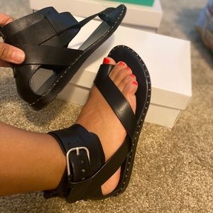 Summer leather sandals